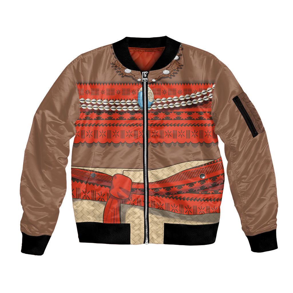Polynesia Ocean Princess Inspired Cosplay Costume Sleeve Zip Bomber Jacket DT05 Unisex Multicolor - Polynesian Pride