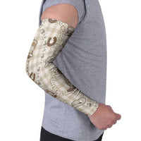 Hawaii Palaka Cowboy Arm Sleeves Shell Maile Lei With Western Patterns DT05 - Polynesian Pride