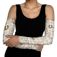 Hawaii Palaka Cowboy Arm Sleeves Shell Maile Lei With Western Patterns DT05 - Polynesian Pride