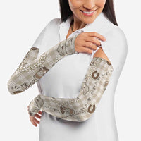 Hawaii Palaka Cowboy Arm Sleeves Shell Maile Lei With Western Patterns DT05 - Polynesian Pride