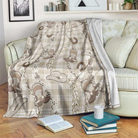 Hawaii Palaka Cowboy Blanket Shell Maile Lei With Western Patterns DT05 Beige - Polynesian Pride
