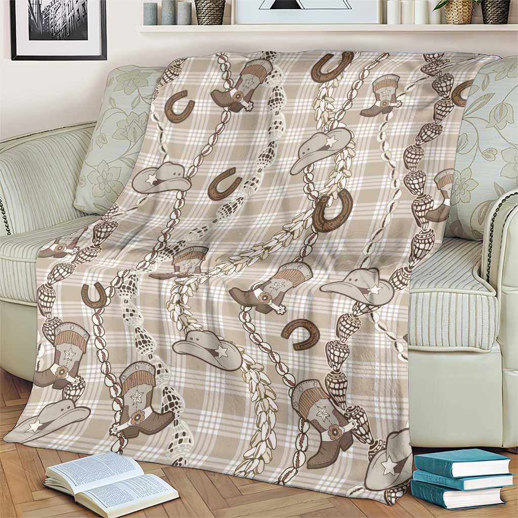 Hawaii Palaka Cowboy Blanket Shell Maile Lei With Western Patterns DT05 - Polynesian Pride