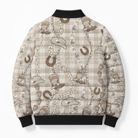 Hawaii Palaka Cowboy Bomber Puffer Jacket Shell Maile Lei With Western Patterns DT05 - Polynesian Pride