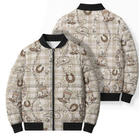 Hawaii Palaka Cowboy Bomber Puffer Jacket Shell Maile Lei With Western Patterns DT05 - Polynesian Pride