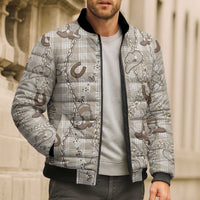 Hawaii Palaka Cowboy Bomber Puffer Jacket Shell Maile Lei With Western Patterns DT05 - Polynesian Pride
