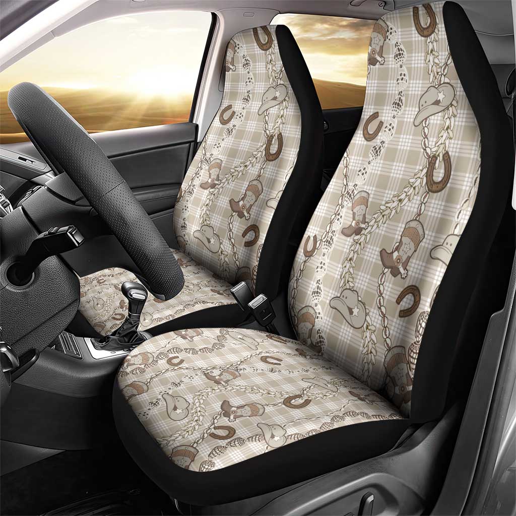 Hawaii Palaka Cowboy Car Seat Cover Shell Maile Lei With Western Patterns DT05 - Polynesian Pride