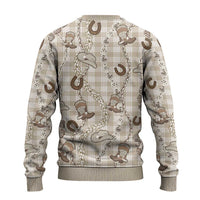 Hawaii Palaka Cowboy Ugly Christmas Sweater Shell Maile Lei With Western Patterns DT05 - Polynesian Pride