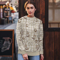 Hawaii Palaka Cowboy Ugly Christmas Sweater Shell Maile Lei With Western Patterns DT05 - Polynesian Pride