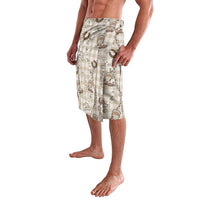 Hawaii Palaka Cowboy Lavalava Shell Maile Lei With Western Patterns DT05 - Polynesian Pride