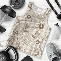 Hawaii Palaka Cowboy Men Tank Top Shell Maile Lei With Western Patterns DT05 - Polynesian Pride