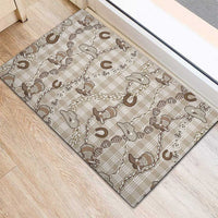 Hawaii Palaka Cowboy Rubber Doormat Shell Maile Lei With Western Patterns DT05 - Polynesian Pride
