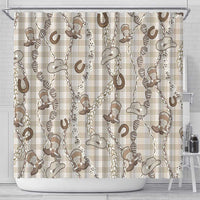 Hawaii Palaka Cowboy Shower Curtain Shell Maile Lei With Western Patterns DT05 - Polynesian Pride