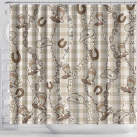 Hawaii Palaka Cowboy Shower Curtain Shell Maile Lei With Western Patterns DT05 - Polynesian Pride