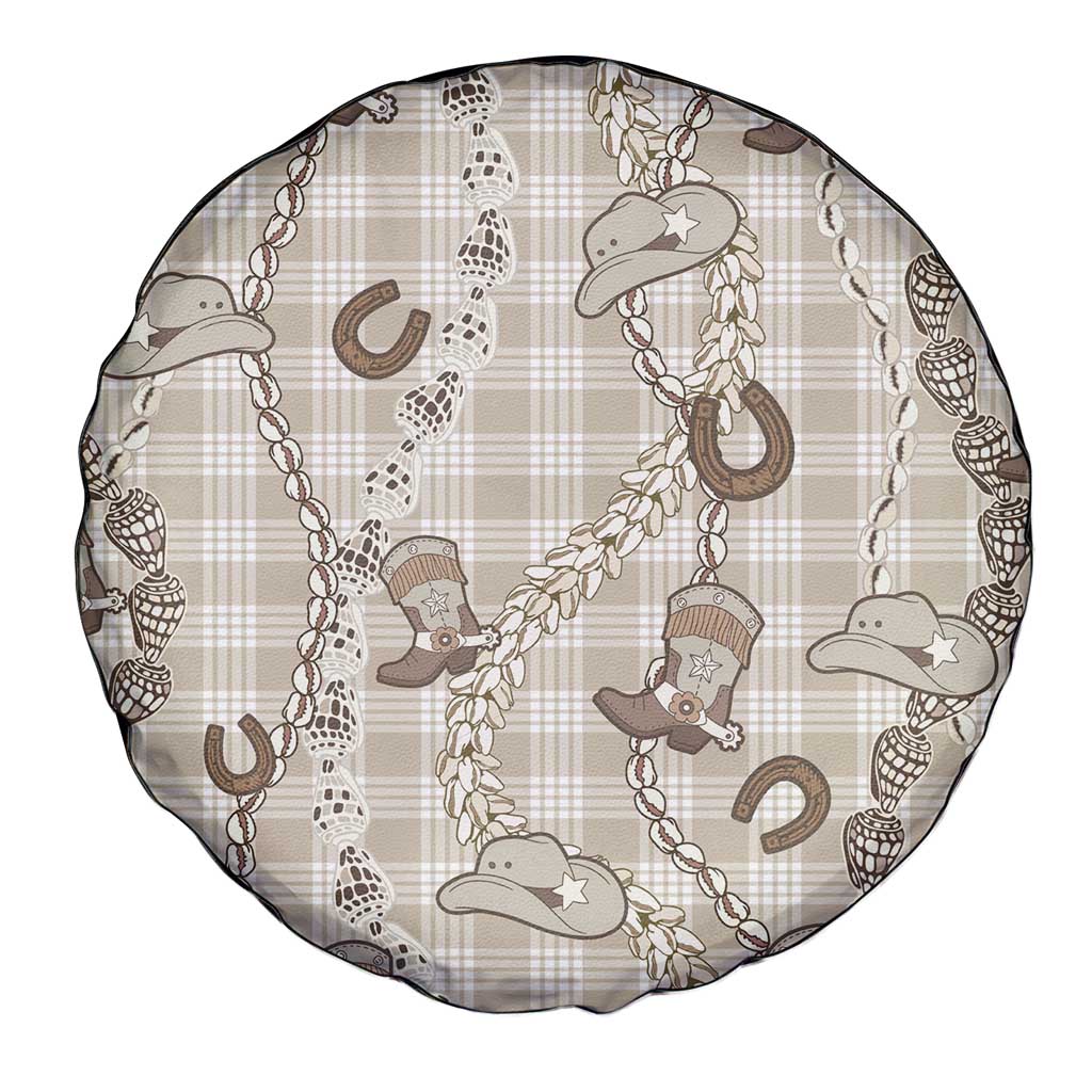 Hawaii Palaka Cowboy Spare Tire Cover Shell Maile Lei With Western Patterns DT05 - Polynesian Pride