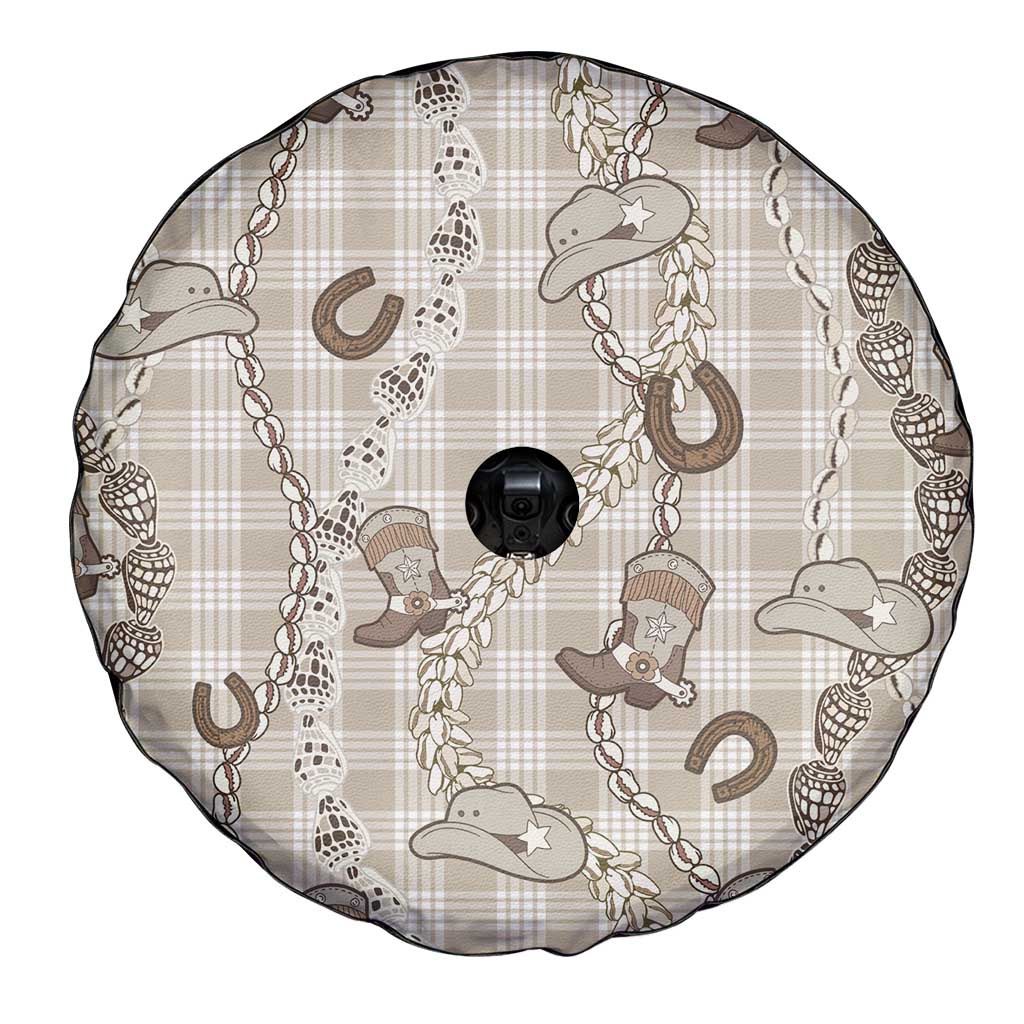 Hawaii Palaka Cowboy Spare Tire Cover Shell Maile Lei With Western Patterns DT05 - Polynesian Pride