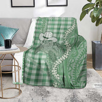 Green Hawaii Palaka Cowboy Turtle Blanket Hawaiian Paniolo Puakenikeni Maile Lei DT05 - Polynesian Pride