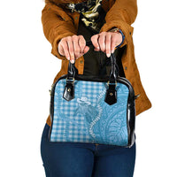 Blue Hawaii Palaka Cowboy Turtle Shoulder Handbag Hawaiian Paniolo Puakenikeni Maile Lei DT05 One Size Blue - Polynesian Pride