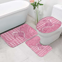 Pink Hawaii Palaka Cowboy Turtle Bathroom Set Hawaiian Paniolo Puakenikeni Maile Lei DT05 - Polynesian Pride