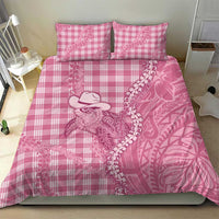 Pink Hawaii Palaka Cowboy Turtle Bedding Set Hawaiian Paniolo Puakenikeni Maile Lei DT05 - Polynesian Pride