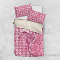 Pink Hawaii Palaka Cowboy Turtle Bedding Set Hawaiian Paniolo Puakenikeni Maile Lei DT05 US Twin 172cm x 218cm Pink - Polynesian Pride