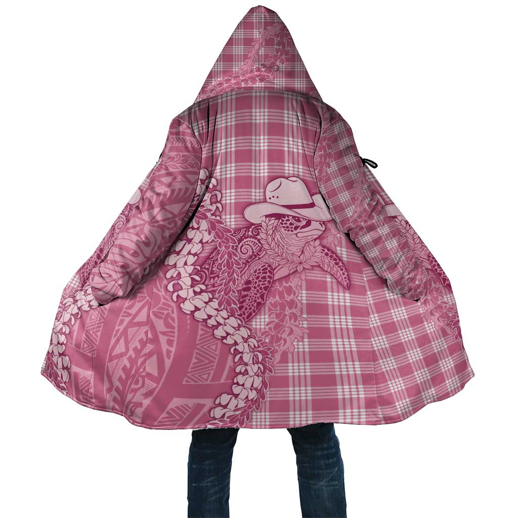 Pink Hawaii Palaka Cowboy Turtle Cloak Hawaiian Paniolo Puakenikeni Maile Lei DT05 Unisex Pink - Polynesian Pride