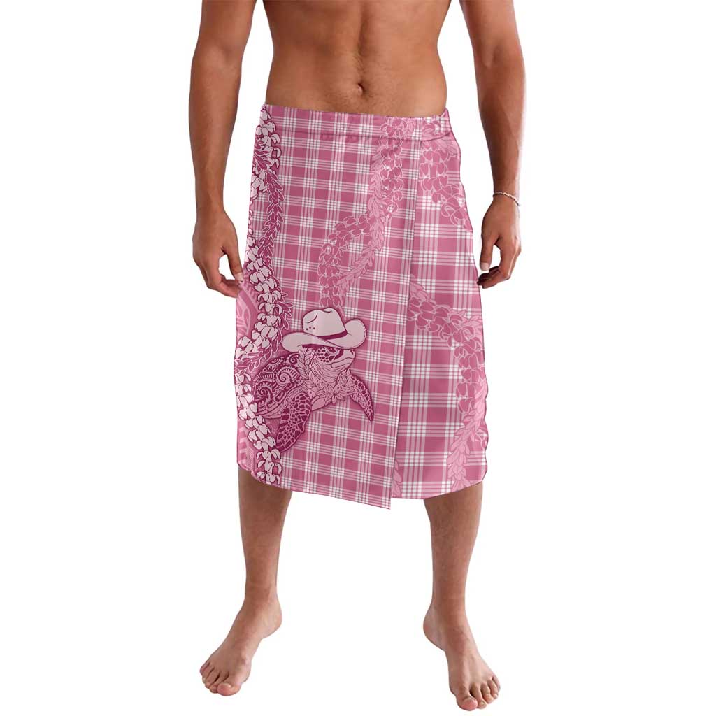 Pink Hawaii Palaka Cowboy Turtle Lavalava Hawaiian Paniolo Puakenikeni Maile Lei DT05 Pink - Polynesian Pride