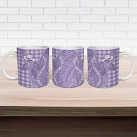 Purple Hawaii Palaka Cowboy Turtle Ceramic Mug Hawaiian Paniolo Puakenikeni Maile Lei DT05 - Polynesian Pride