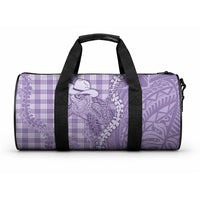 Purple Hawaii Palaka Cowboy Turtle Duffle Bag Hawaiian Paniolo Puakenikeni Maile Lei DT05 One size Purple - Polynesian Pride