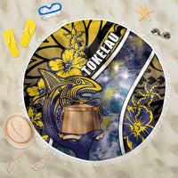 Tokelau Beach Blanket National Badge Waves Style DT05 One Size 150cm Yellow - Polynesian Pride