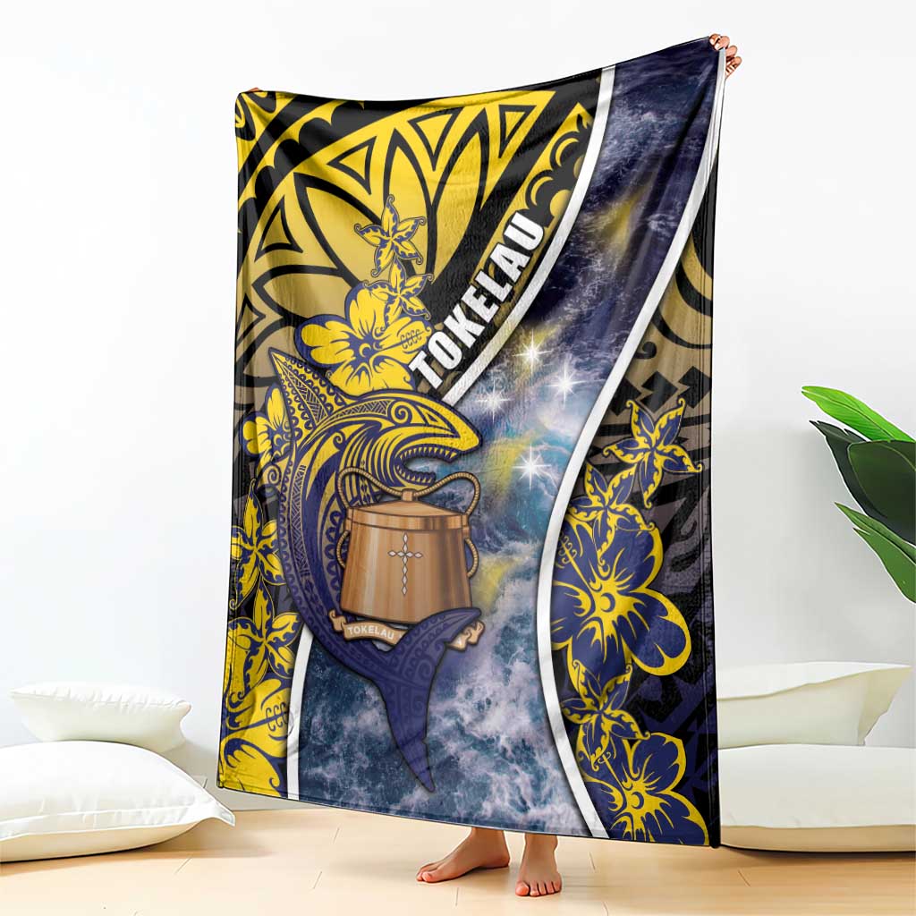 Tokelau Blanket National Badge Waves Style DT05 - Polynesian Pride