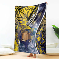 Tokelau Blanket National Badge Waves Style DT05 - Polynesian Pride