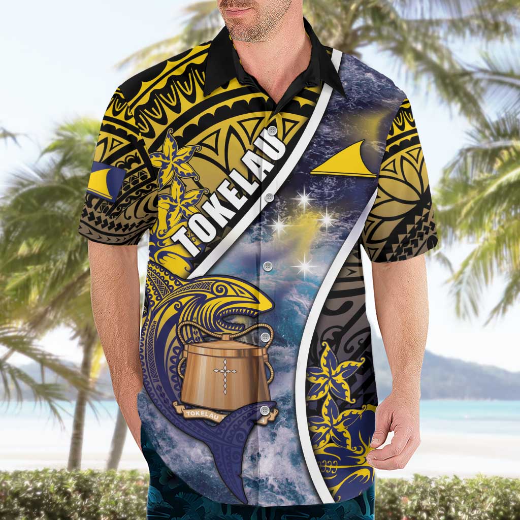 Personalised Tokelau Hawaiian Shirt National Badge Waves Style DT05 - Polynesian Pride