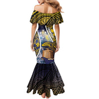 Personalised Tokelau Mermaid Dress National Badge Waves Style DT05 - Polynesian Pride