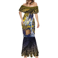 Personalised Tokelau Mermaid Dress National Badge Waves Style DT05 - Polynesian Pride