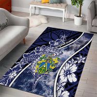 Pitcairn Islands Area Rug Coat Of Arms Waves Style DT05 - Polynesian Pride