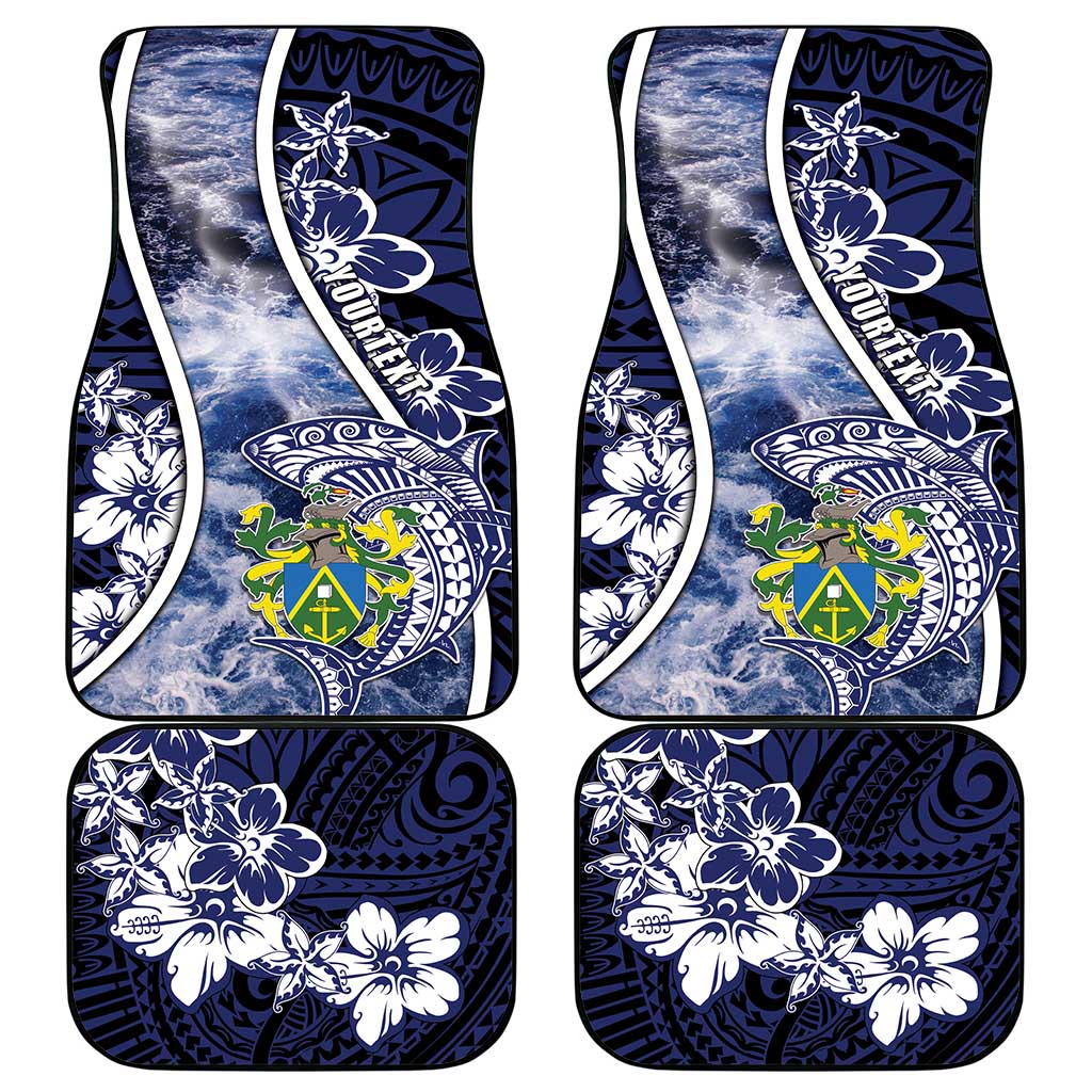 Pitcairn Islands Car Mats Coat Of Arms Waves Style DT05 - Polynesian Pride