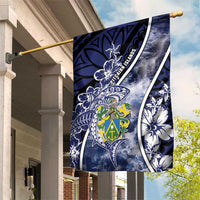 Pitcairn Islands Garden Flag Coat Of Arms Waves Style DT05 House Flag Navy - Polynesian Pride