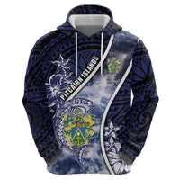 Personalised Pitcairn Islands Hoodie Coat Of Arms Waves Style DT05 - Polynesian Pride
