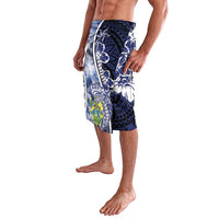 Personalised Pitcairn Islands Lavalava Coat Of Arms Waves Style DT05 - Polynesian Pride