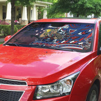 Samoa Wrestling Auto Sun Shade Polynesian Warrior Funny Style DT05 - Polynesian Pride