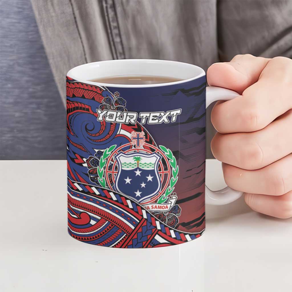 Personalised Samoa Wrestling Ceramic Mug Polynesian Warrior Funny Style DT05 - Polynesian Pride