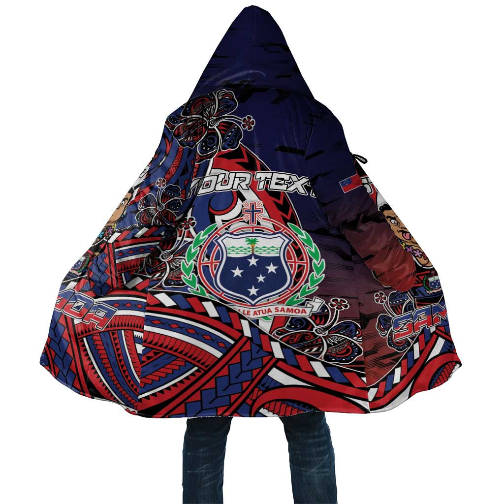 Personalised Samoa Wrestling Cloak Polynesian Warrior Funny Style DT05 Unisex Navy - Polynesian Pride