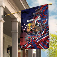 Samoa Wrestling Garden Flag Polynesian Warrior Funny Style DT05 House Flag Navy - Polynesian Pride