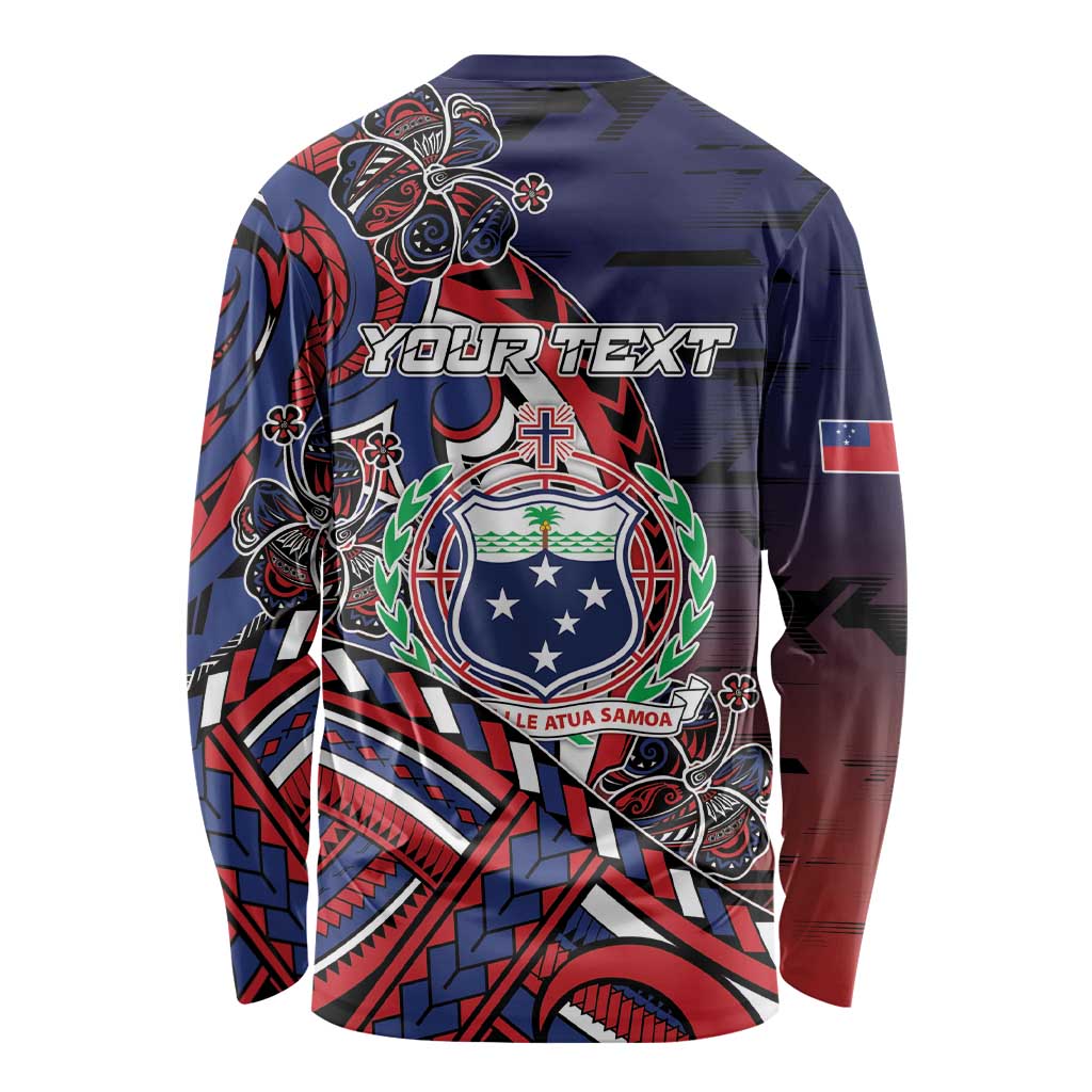 Personalised Samoa Wrestling Long Sleeve Shirt Polynesian Warrior Funny Style DT05 - Polynesian Pride