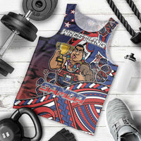 Personalised Samoa Wrestling Men Tank Top Polynesian Warrior Funny Style DT05 - Polynesian Pride
