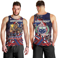 Personalised Samoa Wrestling Men Tank Top Polynesian Warrior Funny Style DT05 - Polynesian Pride