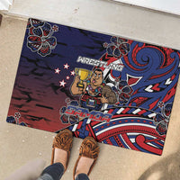 Samoa Wrestling Rubber Doormat Polynesian Warrior Funny Style DT05 - Polynesian Pride