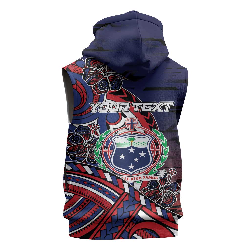Personalised Samoa Wrestling Sleeveless Hoodie Polynesian Warrior Funny Style DT05 - Polynesian Pride