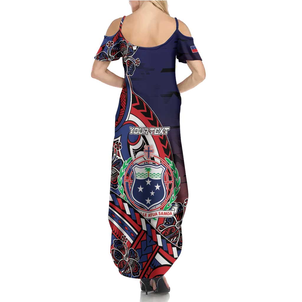 Personalised Samoa Wrestling Summer Maxi Dress Polynesian Warrior Funny Style DT05 - Polynesian Pride