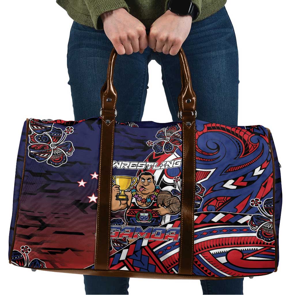Samoa Wrestling Travel Bag Polynesian Warrior Funny Style DT05 Navy - Polynesian Pride
